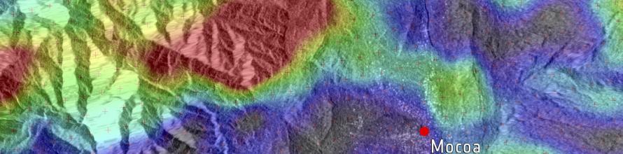 Sentinel-1 radar coverage from before and after the 1 April 2017 mudslide in Mocoa, Colombia. Triggered by heavy rain, the landslide caused greatest movement (red) on top of a mountain. It then pushed mud down across the city of Mocoa (green) and crossed the nearby river. The Sentinel-1-derived data product (from scans on 20 March and 1 April) has been overlaid onto a Sentinel-1 radar image. Image: Modified Copernicus Sentinel data (2017), processed by I. Parcharidis, Harokopio University of Athens. Sentinel-1 radar coverage from before and after the 1 April 2017 mudslide in Mocoa, Colombia. Triggered by heavy rain, the landslide caused greatest movement (red) on top of a mountain. It then pushed mud down across the city of Mocoa (green) and crossed the nearby river. The Sentinel-1-derived data product (from scans on 20 March and 1 April) has been overlaid onto a Sentinel-1 radar image. Image: Modified Copernicus Sentinel data (2017), processed by I. Parcharidis, Harokopio University of Athens.