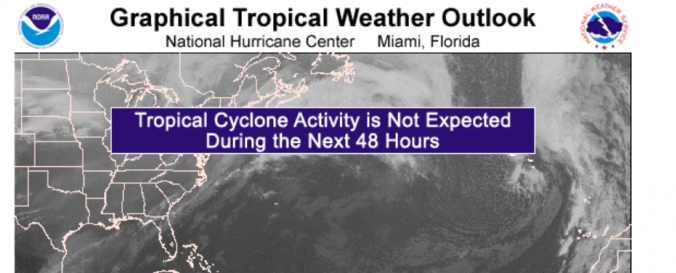 Screenshot of National Hurricane Center (NOAA-GTWO)
