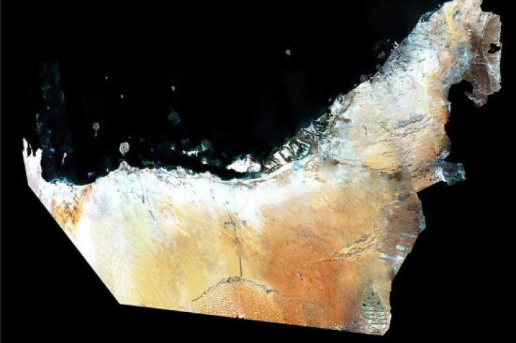 satellite image of uae by dubaisat 1 image eiast
