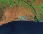 Ghana’s Songor Lagoon seen from space (2000)