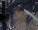 Western U.S. wildfires seen from space
