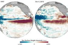 This year El Niño is the strongest since 15 years (Image: NASA). 