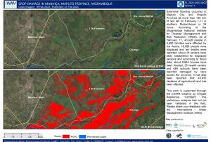 Flood in Mozambique. (Image courtesy of the International Charter Space and Major Disasters).