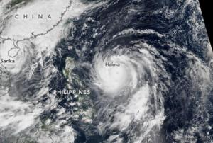 Typhoons Sarika and Haima. Image: NASA