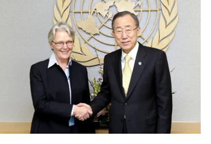  Ban Ki-moon meets with Margareta Wahlström