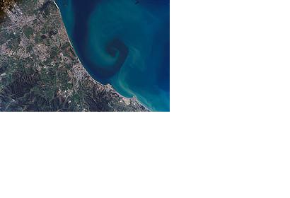 Satellite imagery of the northeastern coast of Algeria