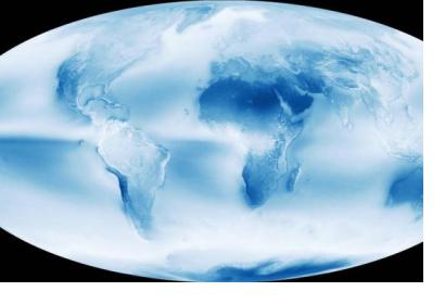 Decades of satellite images show: Earth is a cloudy place (Image: NASA)