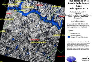 Satellite image of the flood in Buenos Aires province (Image: CONAE)