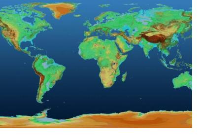 Global TanDEM-X Digital Elevation Model. Image: DLR.