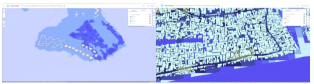Figure. ArcGIS Online Scene Viewer in Trinidad and Tobago and Ghana
