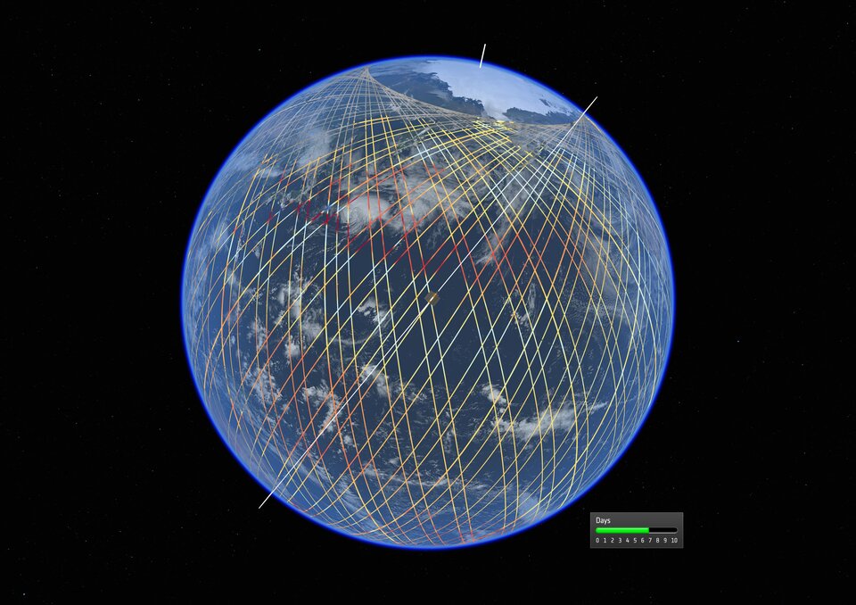 Copernicus Sentinel 6 orbital tracks