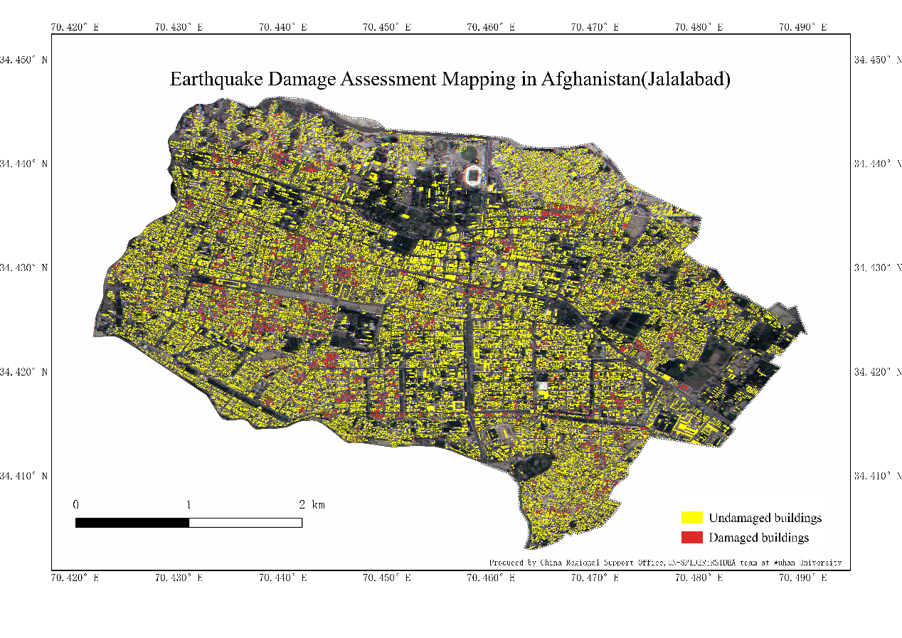 Figure4. Earthquake Damage Assessment Mapping in Afghanistan (Jalalabad)