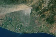 Eruption of the Fuego volcano in Guatemala in January 2018. Image: NASA.