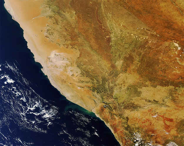 Southern Namibia seen from space by Envisat.