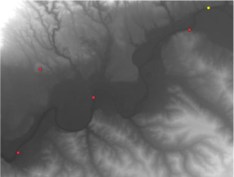 Screenshot of Digital Terrain Model from Spain’s National Geographic Institute at 2-meter resolution.