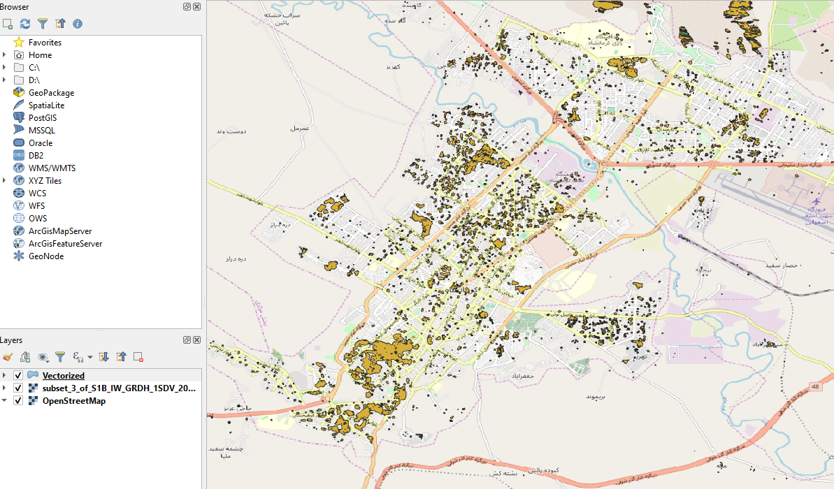 Figure 8: Polygonized destruction map.