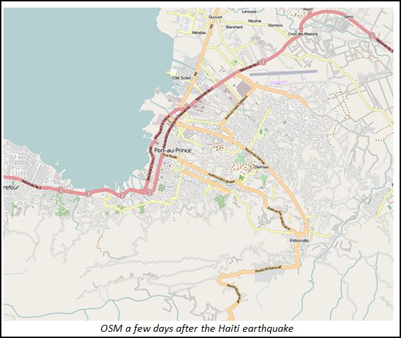 OSM a few days after the Haiti earthquake