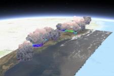 3D visualization of the Australian smoke plumes. Image: NASA.