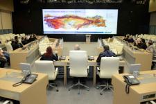 Workshop participants at the AFAD emergency operations room.