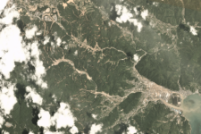 Flooding in Japan during July 2018 captured by PlanetScope. Image courtesy of Planet Labs, Inc CC-NC-BY 