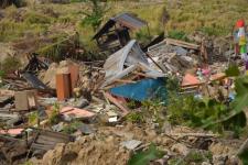 Damage from a 7.4 earthquake and a tsunami that hit the Indonesian island of Sulawesi on 28 September 2018. Image: European Union/Pierre Prakash/Flickr.