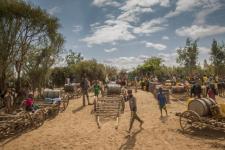 Children outside a UNICEF-supported water point in a drought-affected region in Ethiopia. Image: UNICEF Ethiopia/CC BY-NC-ND 2.0