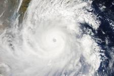 Tropical Cyclone Fani reaches the eastern coast of India on 2 May 2019.