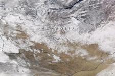 Image of snow across northern Mongolia in January 2017 captured by NASA’s Aqua satellite. Image: Nasa Earth Observatory