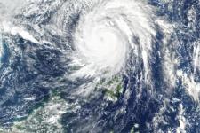 Typhoon Vamco on November 11, a few hours before making landfall on the Philippines. Image: NASA.