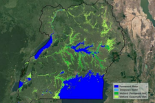 Wetlands of Uganda from Copernicus Sentinel data. Image: ESA