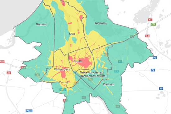 airTEXT Air Quality Map for Riga