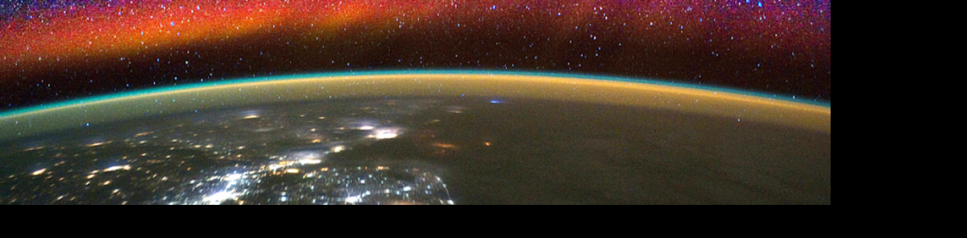 Upper atmospheric airglow. Image: NASA.