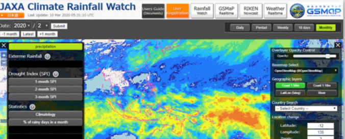 JAXA Climate Rainfall Watch. Image: JAXA