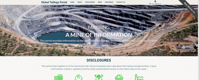 Global Tailings Portal (GRID Arendal)