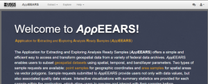 Screenshot of Application for Extracting and Exploring Analysis Ready Samples (AppEEARS)