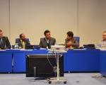 Signing ceremony between UNOOSA and ICIMOD on 12 February 2013.