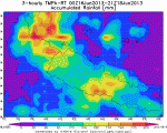 Cumulative 3 day TRMM satellite rainfall estimate