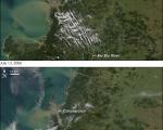 Satellite image of flooding in Chile