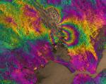 Napa Valley earthquake captured in an interferogram.