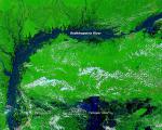 The flooding has been particularly strong along the Brahmaputra River