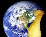 Earth image taken from NASA's Visible Earth. Credit NASA Goddard Space Flight Center Image by Reto Stöckli with enhancements by Robert Simmon.