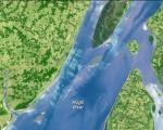 Satellite image of India’s Hugli River, one of the many branches of the Ganges (Image: NASA)