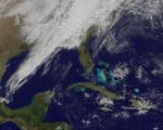 Weather satellite image of a tornado, captured by NASA (Tornadic Weather System)
