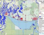 Preliminary flood map created by UN-SPIDER using Sentinel-1 radar imagery.