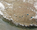 Satellite image of the Tibetan Plateau. Image: Jeff Schmaltz, MODIS Rapid Response Team, NASA/GSFC