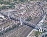 A satellite view of the Morandi Bridge in Genoa, Italy prior to its collapse in August 2018. Image: NASA/JPL-Caltech/Google. 