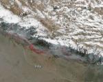 Smoke and fires in Nepal. Image: NASA (2016).