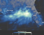 Map image courtesy of NASA Earth Observatory by Joshua Stevens, using IMERG data provided courtesy of the Global Precipitation Mission (GPM) Science Team's Precipitation Processing System (PPS). Caption by Pola Lem. 