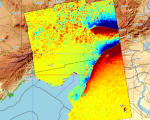 Deformation map over Türkiye and Syria