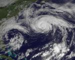 Image of Hurricane Joaquin over the Atlantic Ocean north of Bermuda taken by GOES East on October 5, 2015.